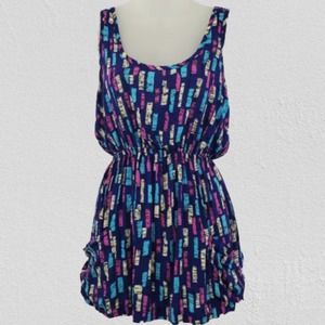 Lush mini dress with pockets sleeveless